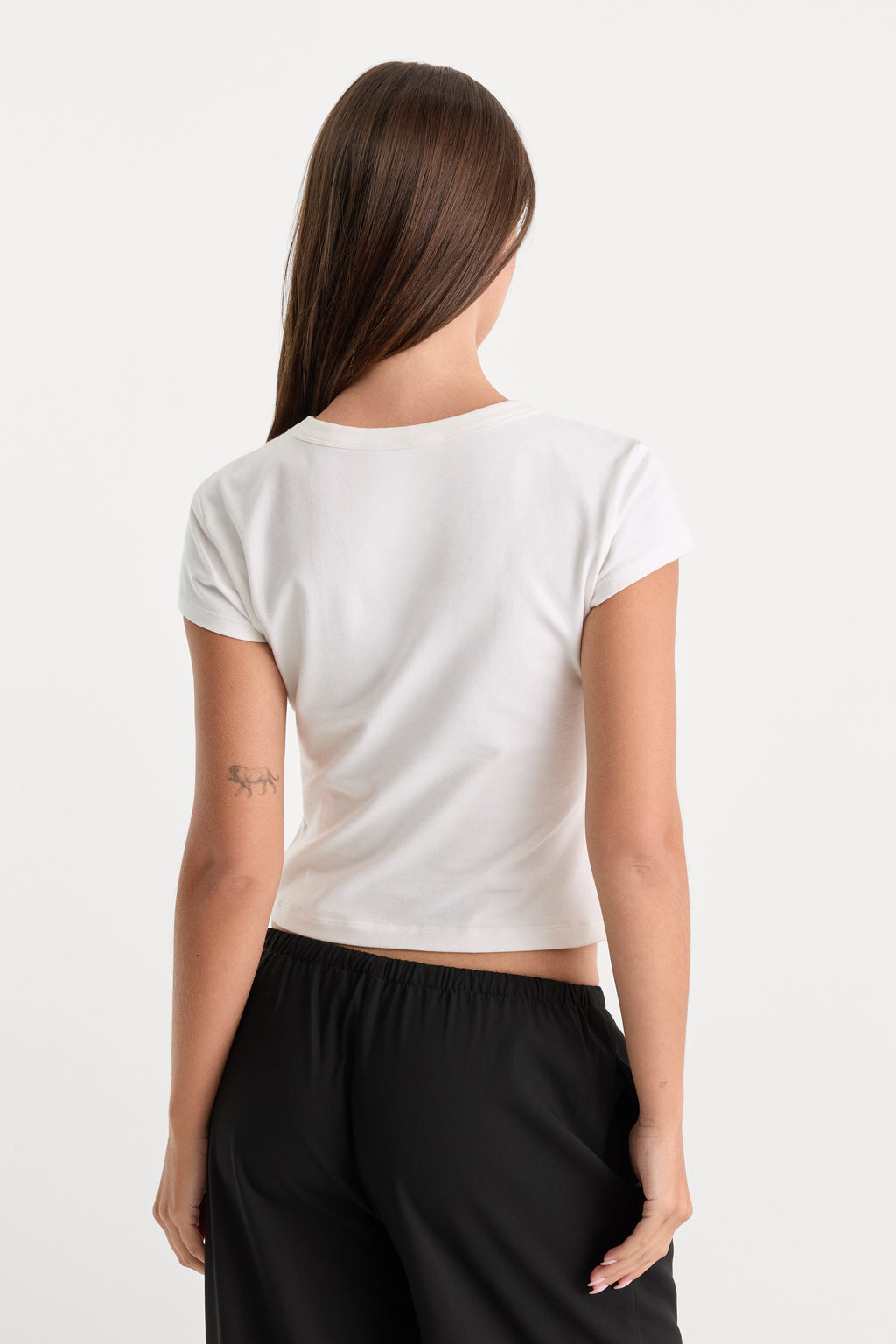 Luxury THE CAP SLEEVE TEE WHITE001