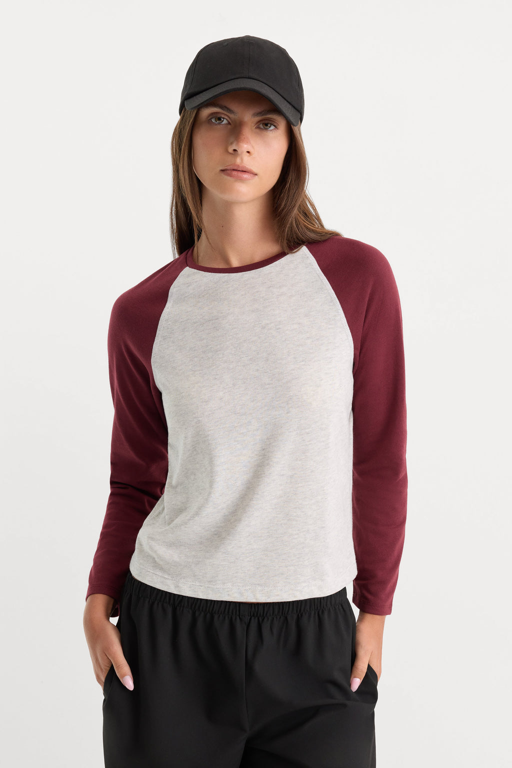 Luxury THE LONG SLEEVE RAGLAN TEE VINTAGE GREY