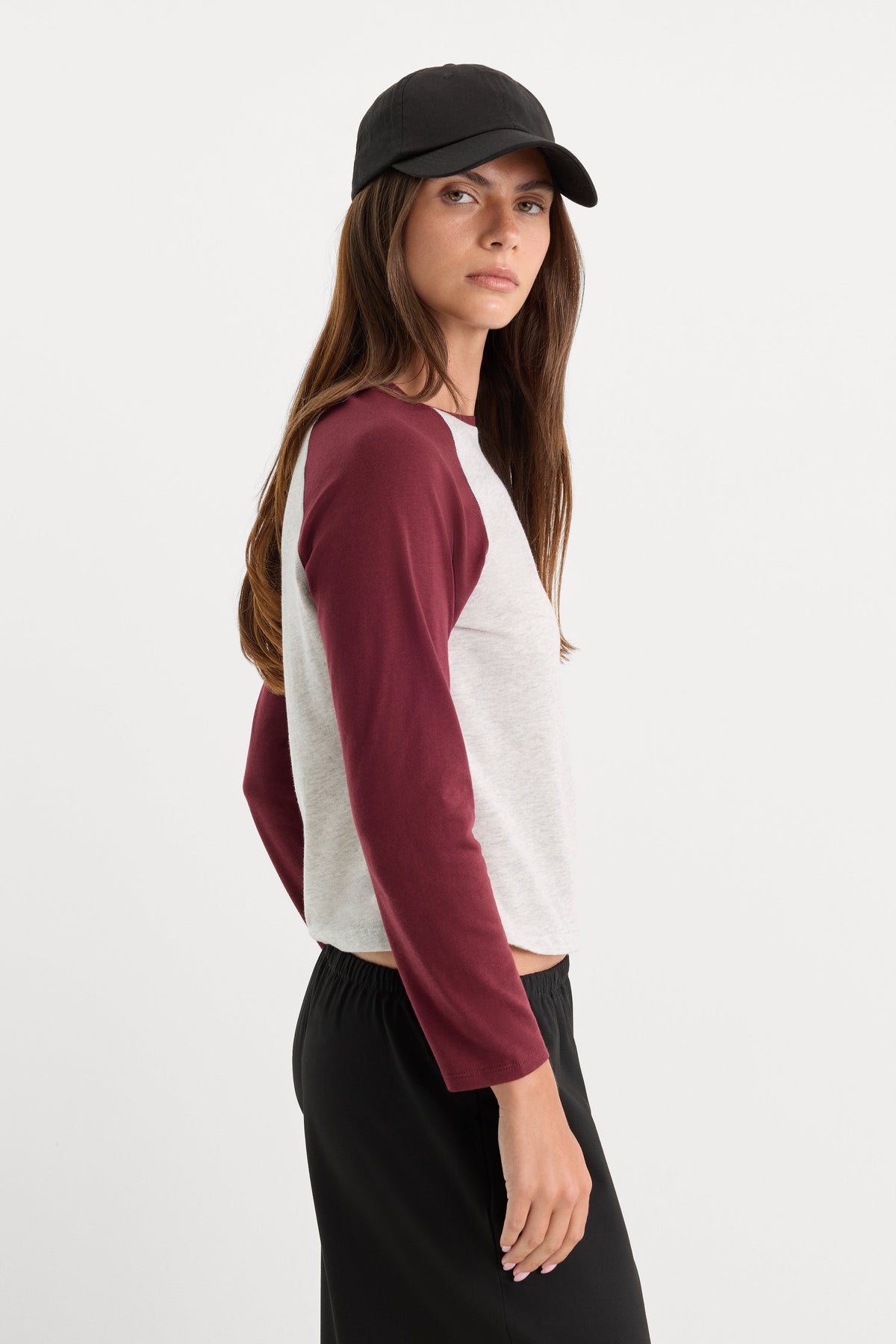 Luxury THE LONG SLEEVE RAGLAN TEE VINTAGE GREY