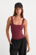 Luxury THE SCULPTING MODERN TANK BODYSUIT BERRY NOIR