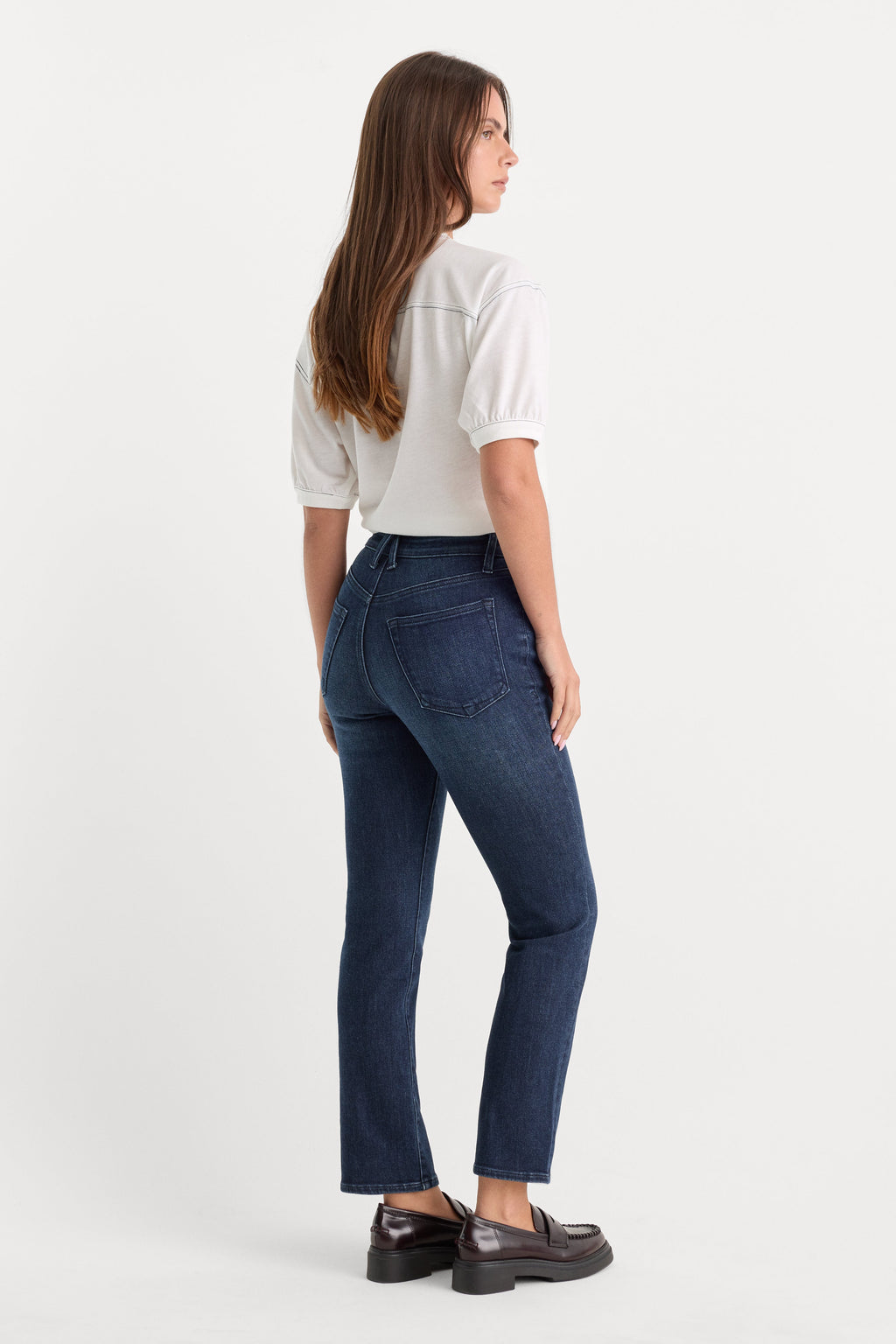 Luxury GOOD PETITE STRAIGHT JEANS ATLAS BLUE