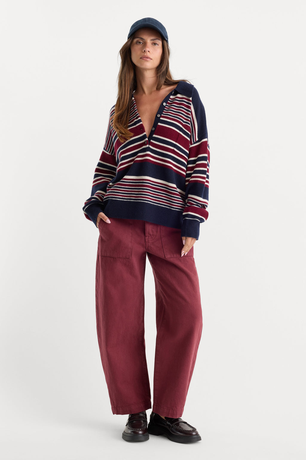 Luxury VINTAGE BARREL ANKLE JEANS BERRY NOIR