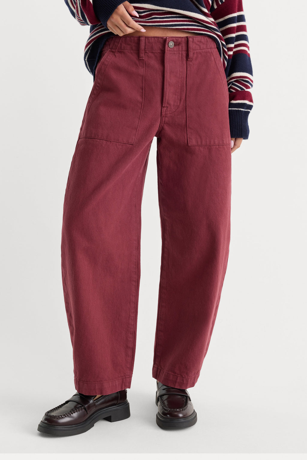 Luxury VINTAGE BARREL ANKLE JEANS BERRY NOIR