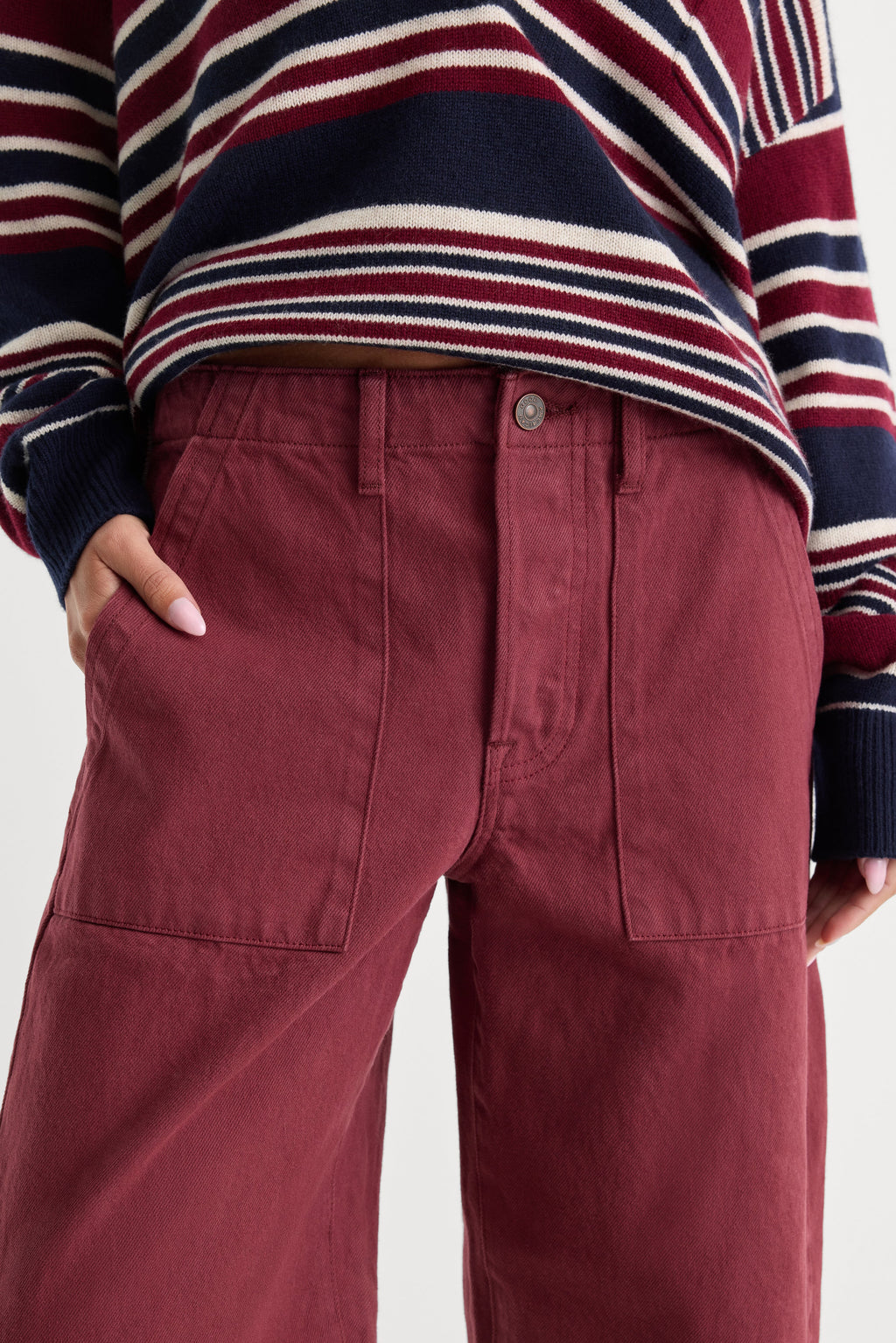 Luxury VINTAGE BARREL ANKLE JEANS BERRY NOIR