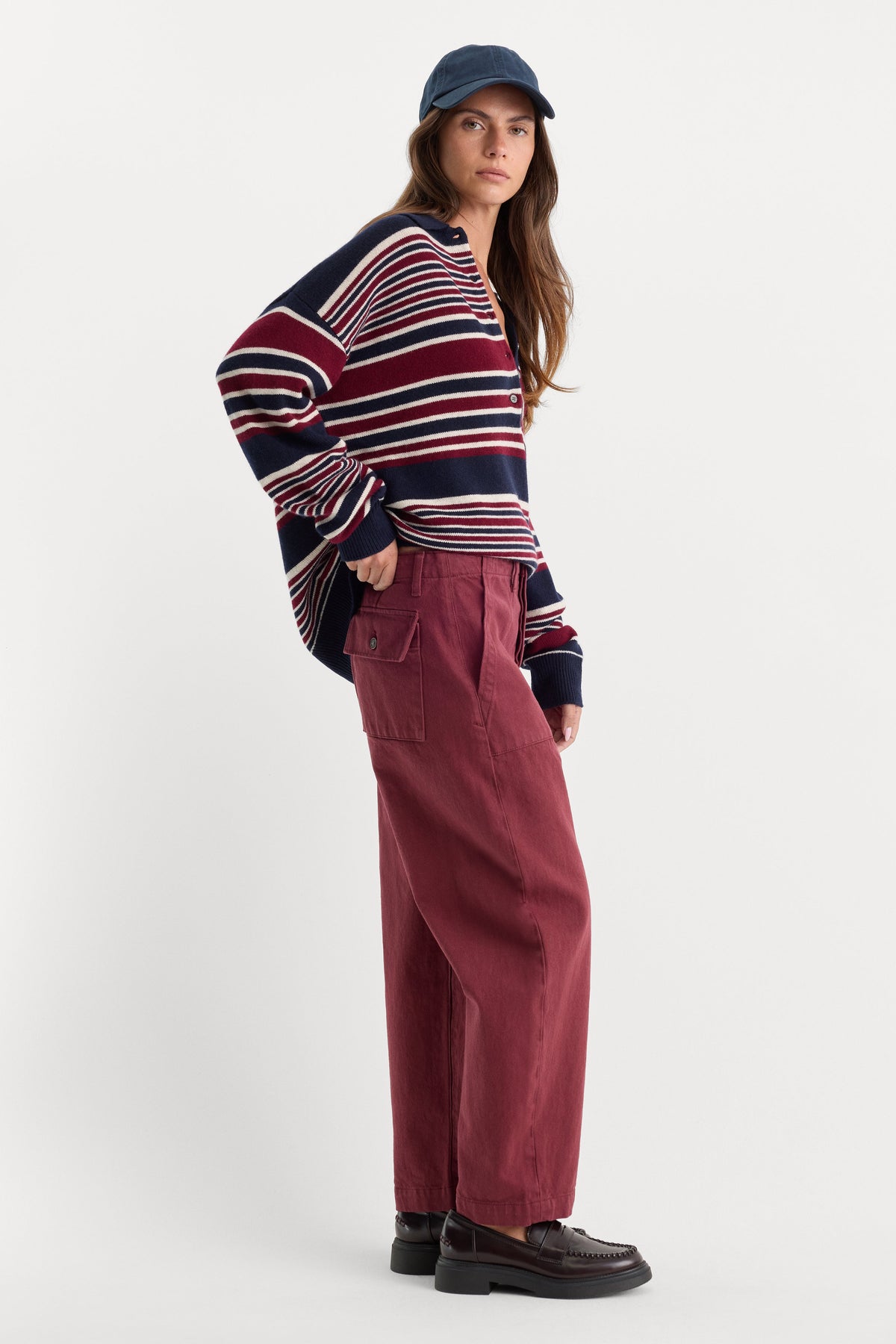 Luxury VINTAGE BARREL ANKLE JEANS BERRY NOIR