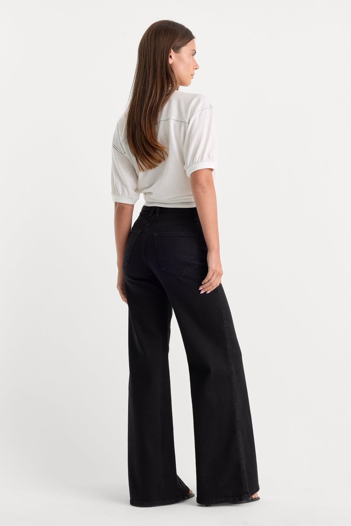 Luxury SOFT TECH GOOD PETITE PALAZZO JEANSBLACK001
