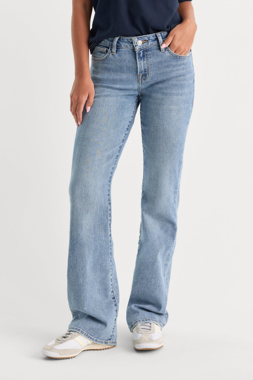 Luxury GOOD LOW RISE BOOTCUT JEANS WHISPER