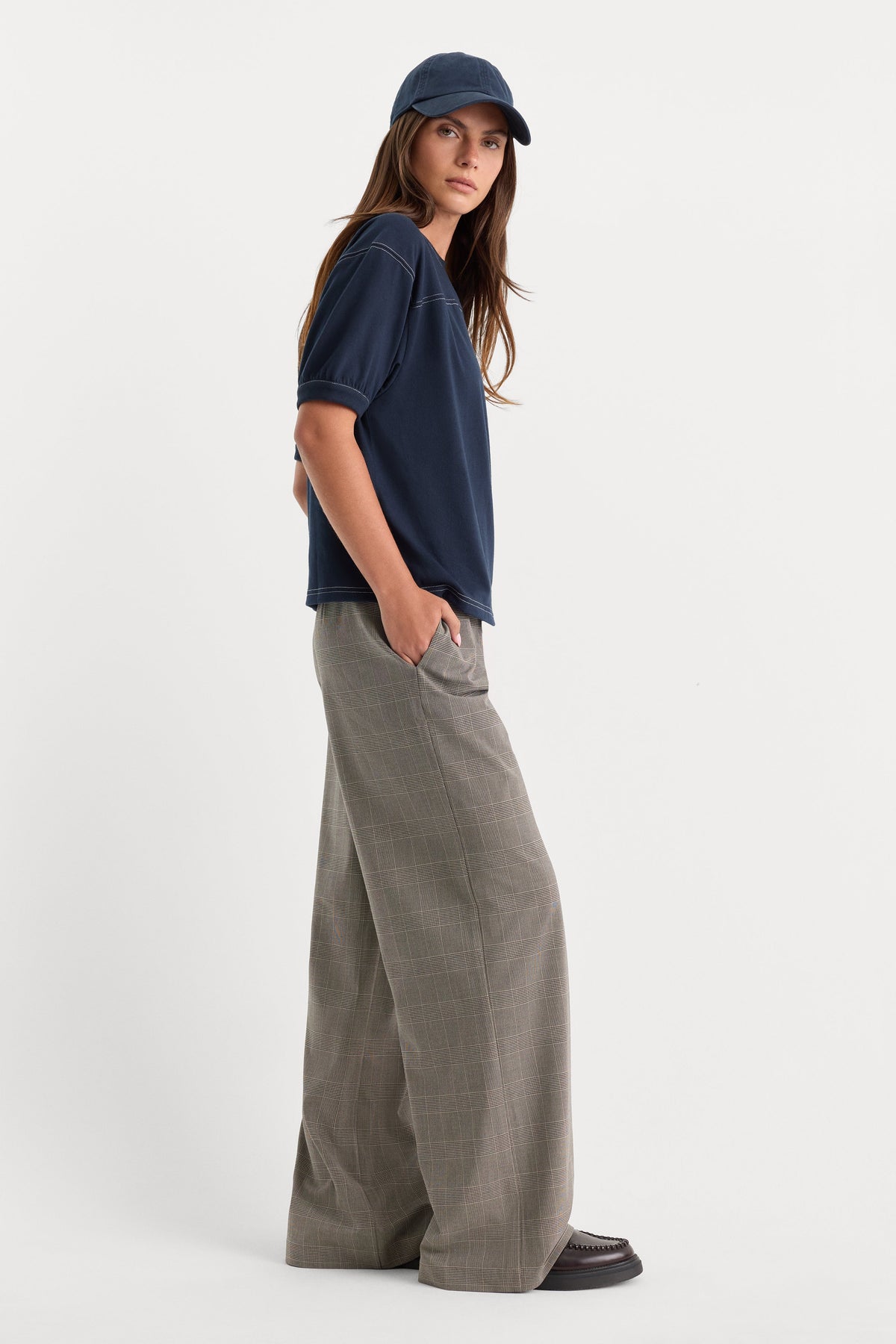 Luxury THE PLAID PULL ON TROUSER MINI PLAID