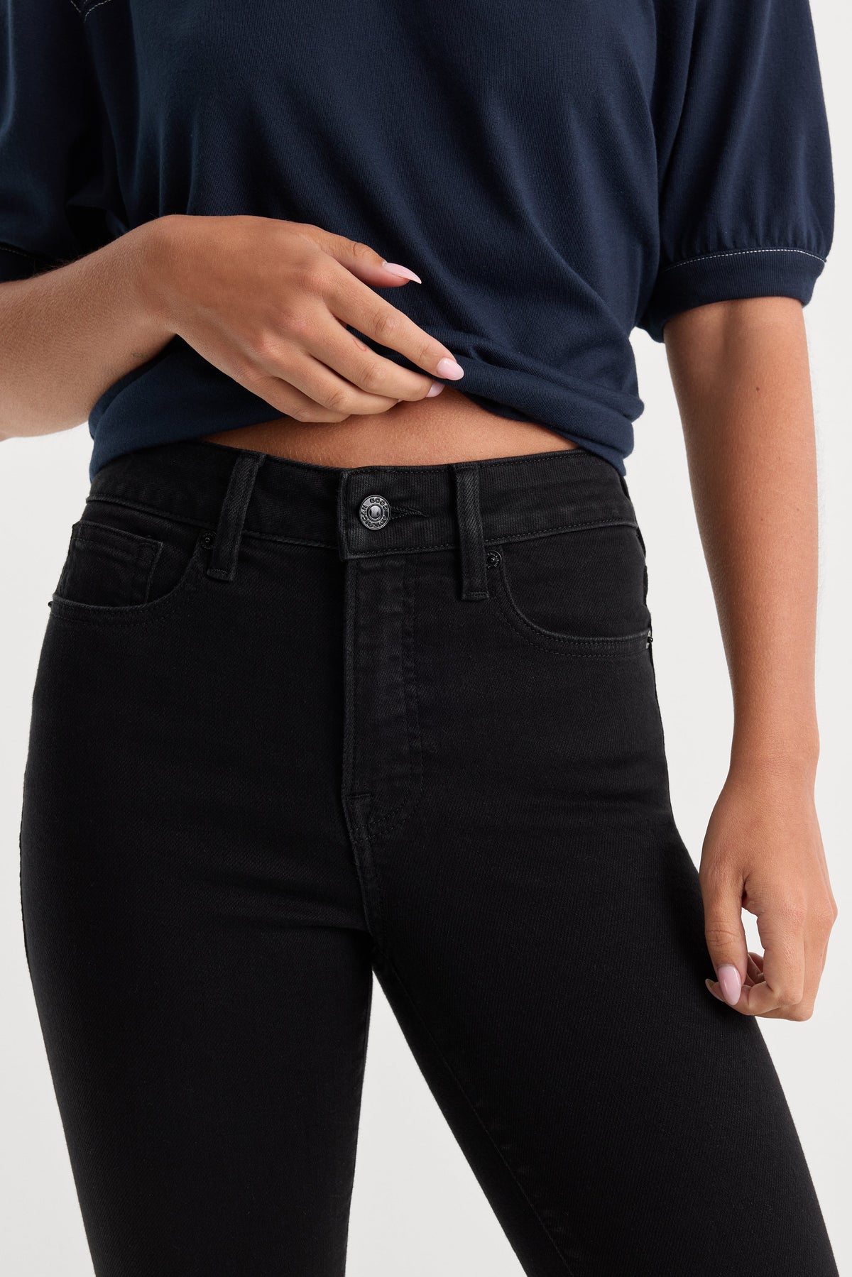 Luxury SOFT TECH GOOD PETITE STRAIGHT JEANSBLACK001