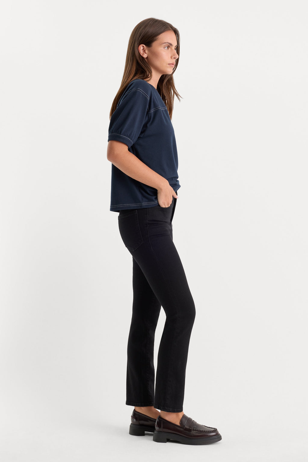 Luxury SOFT TECH GOOD LEGS STRAIGHT JEANSBLACK001