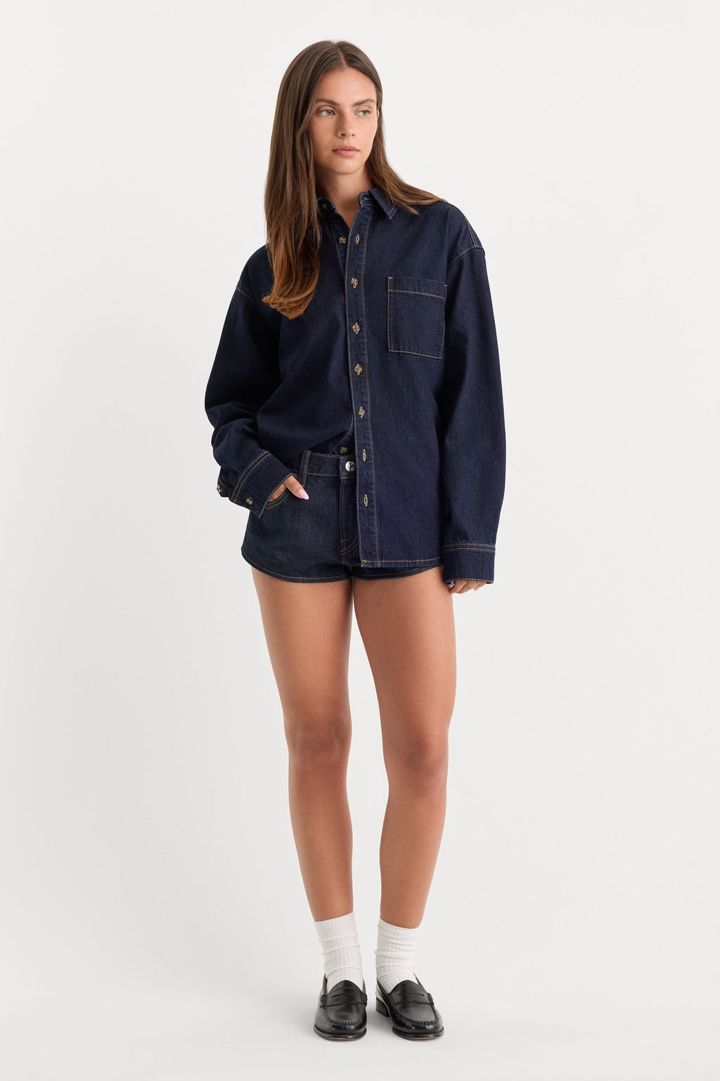 Luxury THE DENIM EASY SHIRT INDIGO1389