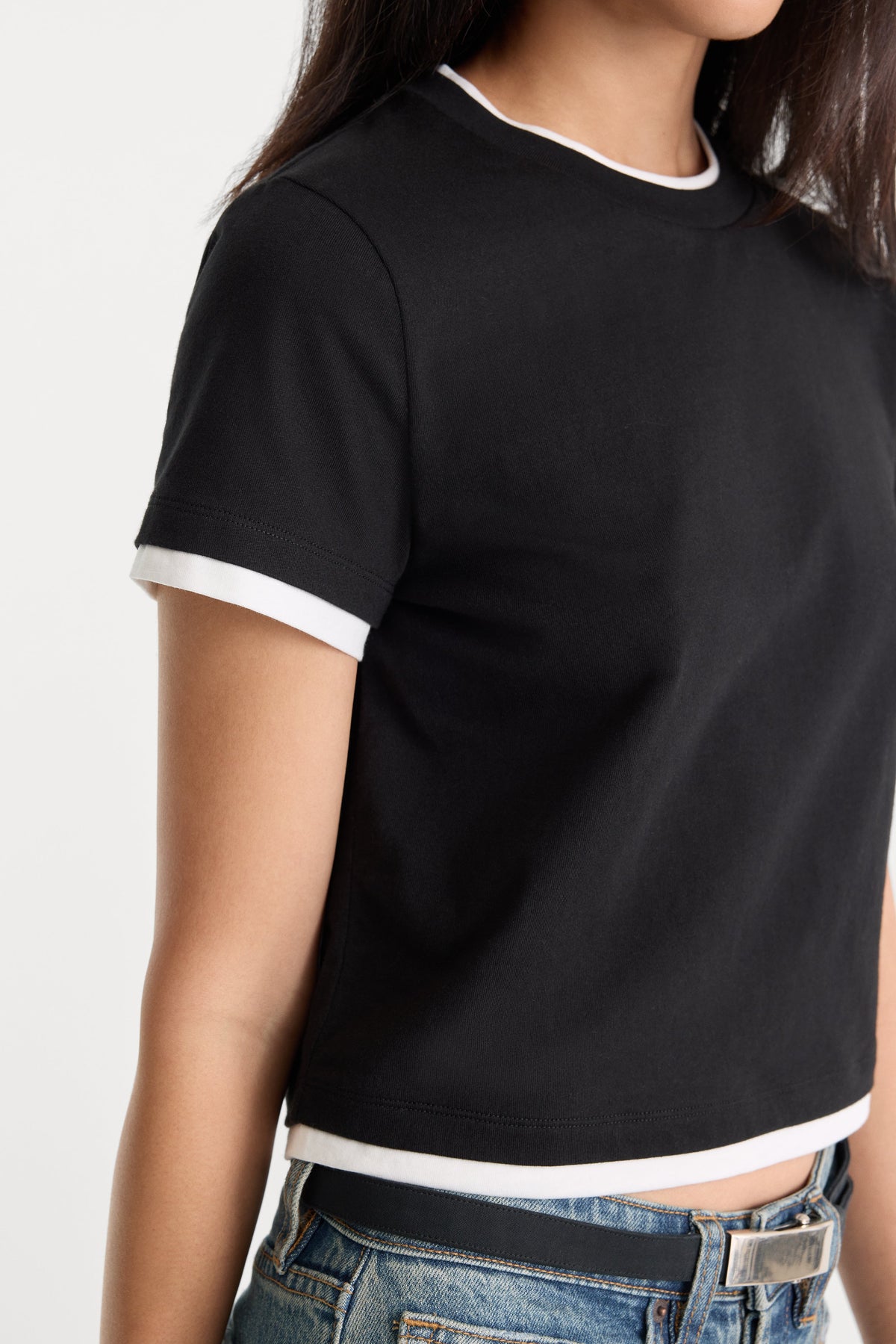 Luxury THE LAYERED TEE BLACK