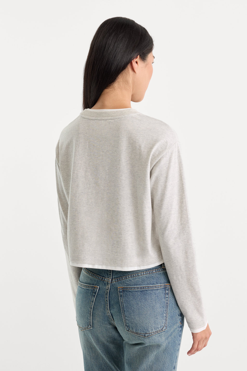 Luxury THE LONG SLEEVE LAYERED TEE VINTAGE GREY