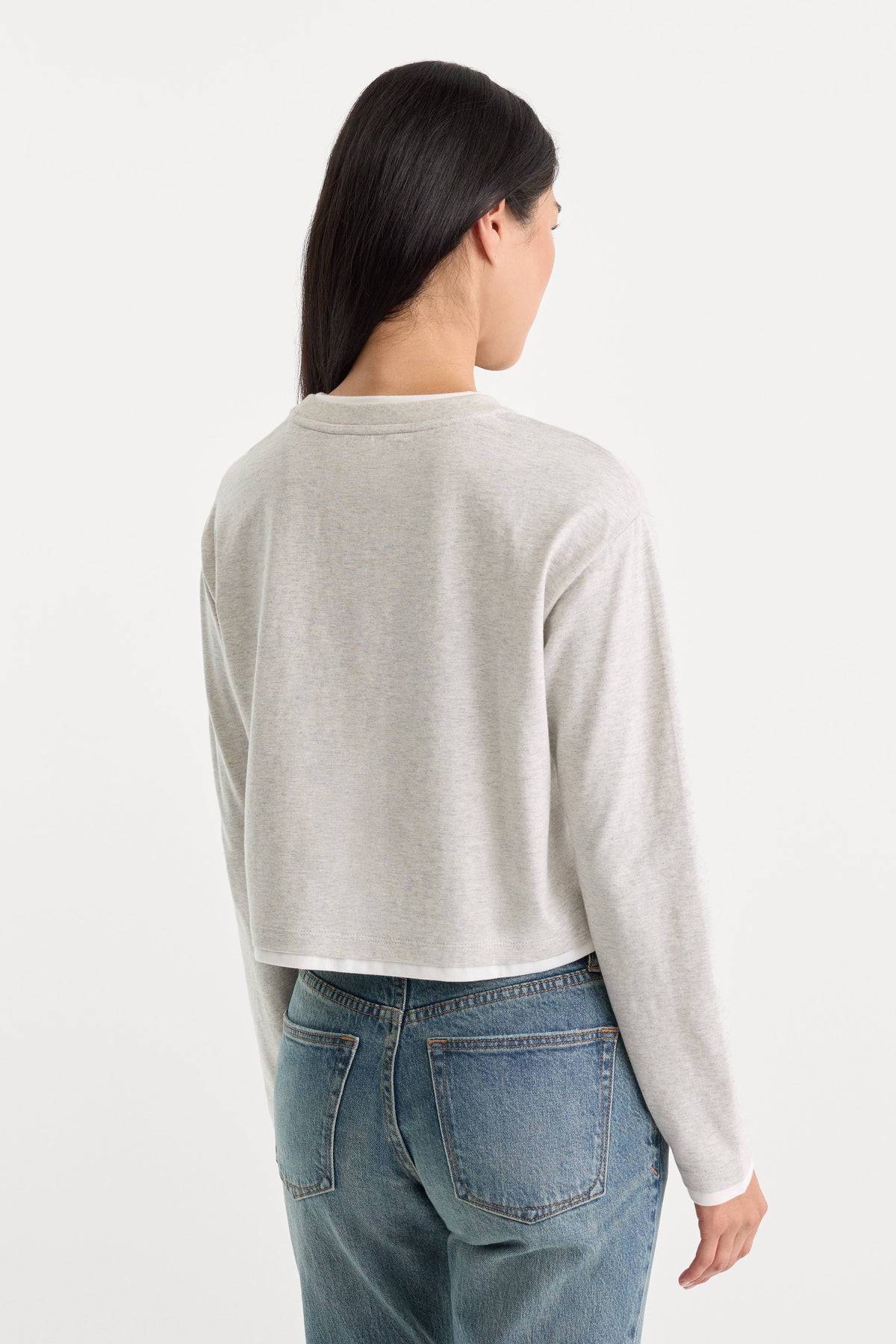 Luxury THE LONG SLEEVE LAYERED TEE VINTAGE GREY