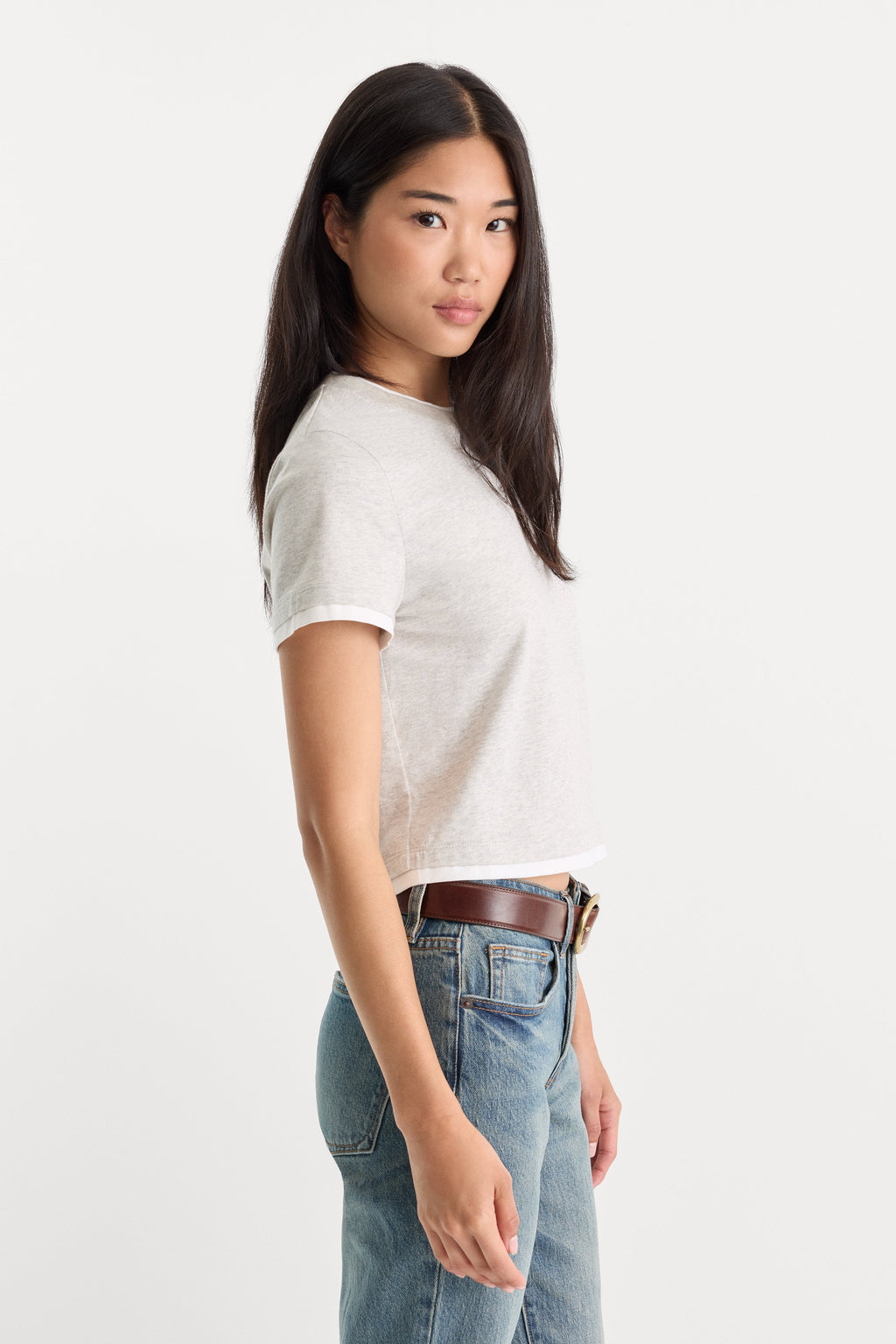 Luxury THE LAYERED TEE VINTAGE GREY