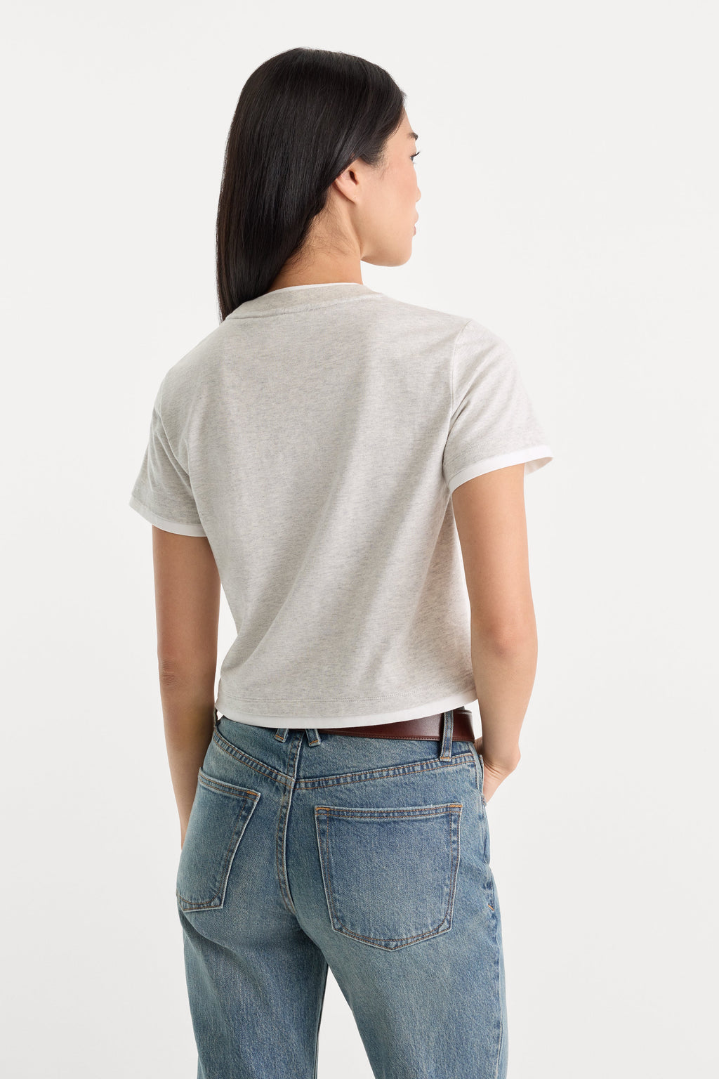 Luxury THE LAYERED TEE VINTAGE GREY