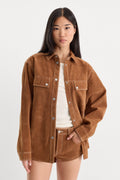 Luxury THE BETTER THAN SUEDE OVERSHIRT CAFE CLAY