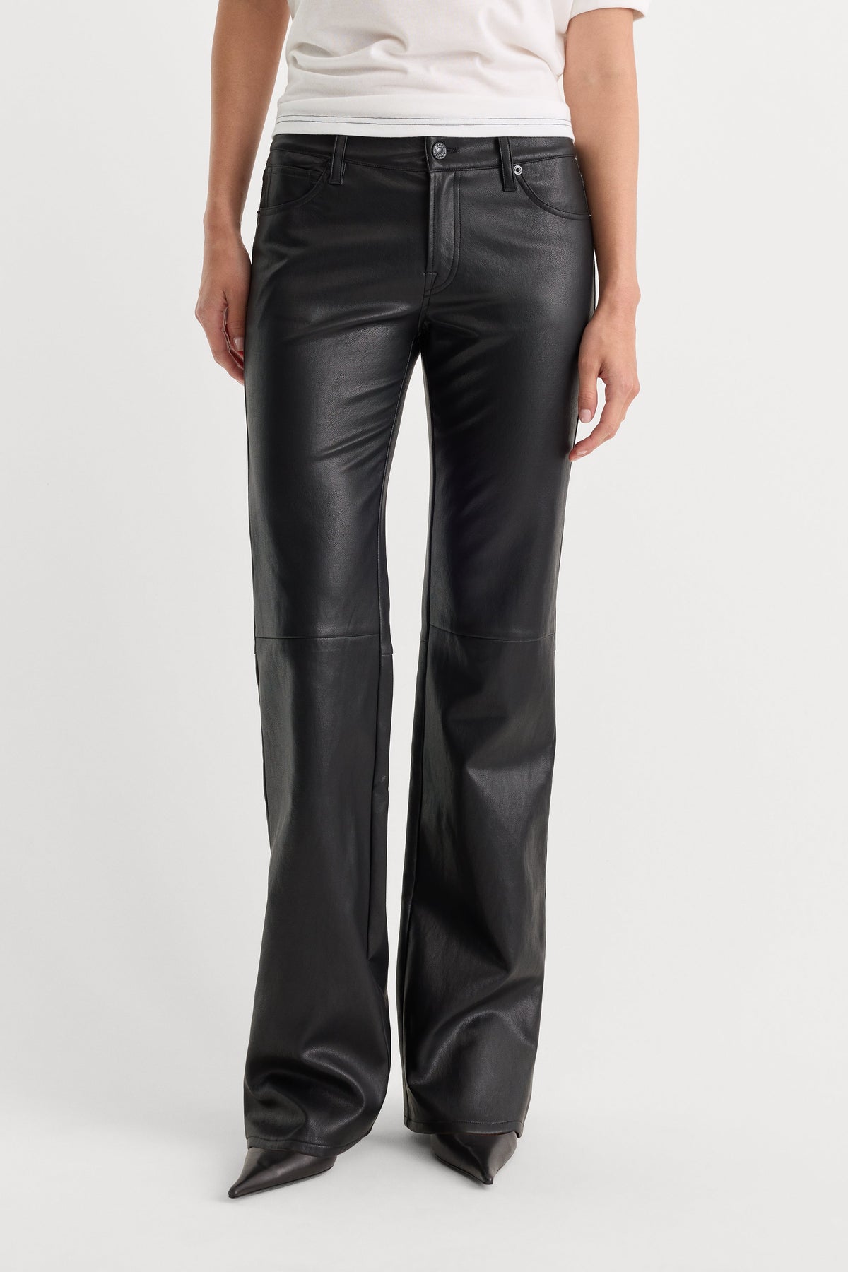 Luxury BETTER THAN LEATHER LOW RISE BOOTCUT BLACK001
