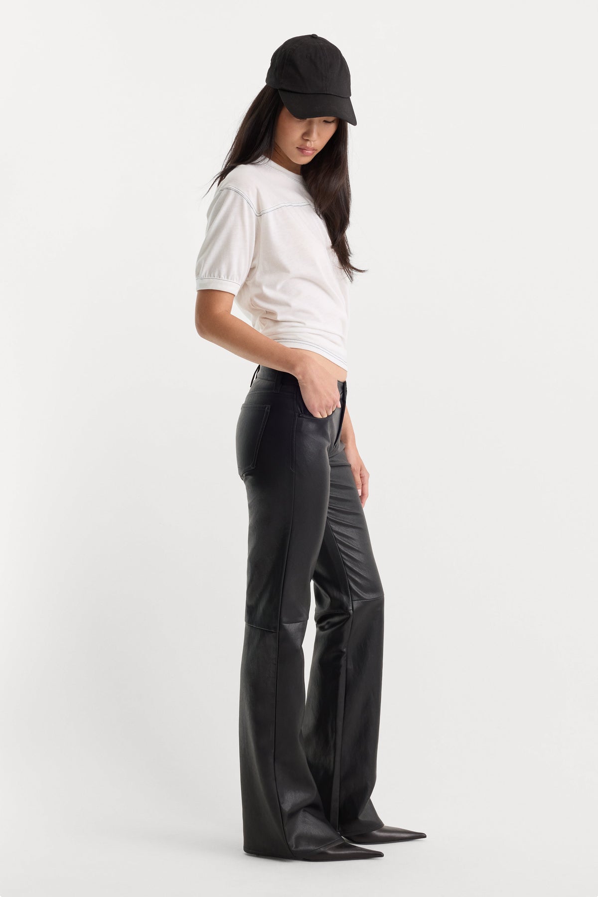 Luxury BETTER THAN LEATHER LOW RISE BOOTCUT BLACK001