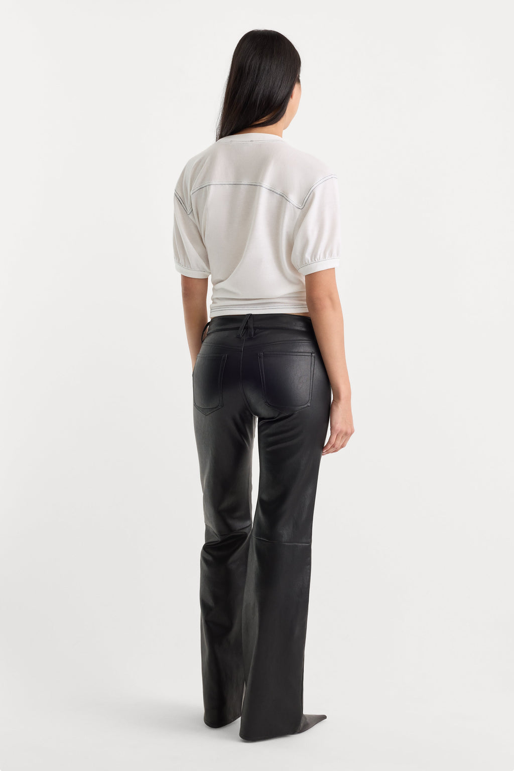 Luxury BETTER THAN LEATHER LOW RISE BOOTCUT BLACK001