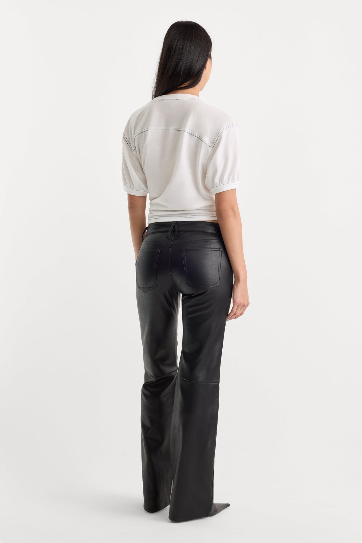 Luxury BETTER THAN LEATHER LOW RISE BOOTCUT BLACK001