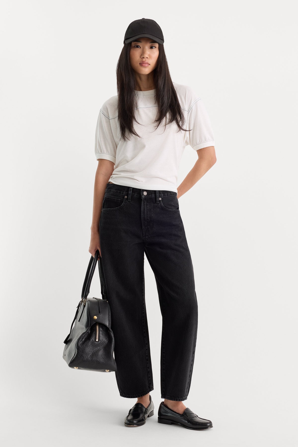 Luxury VINTAGE BARREL ANKLE JEANS FLAT TYRE