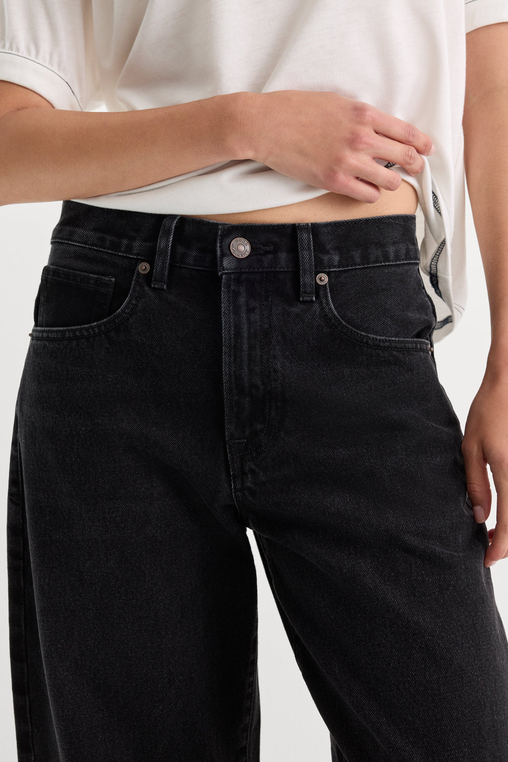 Luxury VINTAGE BARREL ANKLE JEANS FLAT TYRE