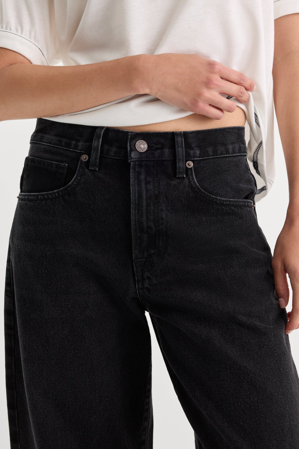 Luxury VINTAGE BARREL ANKLE JEANS FLAT TYRE