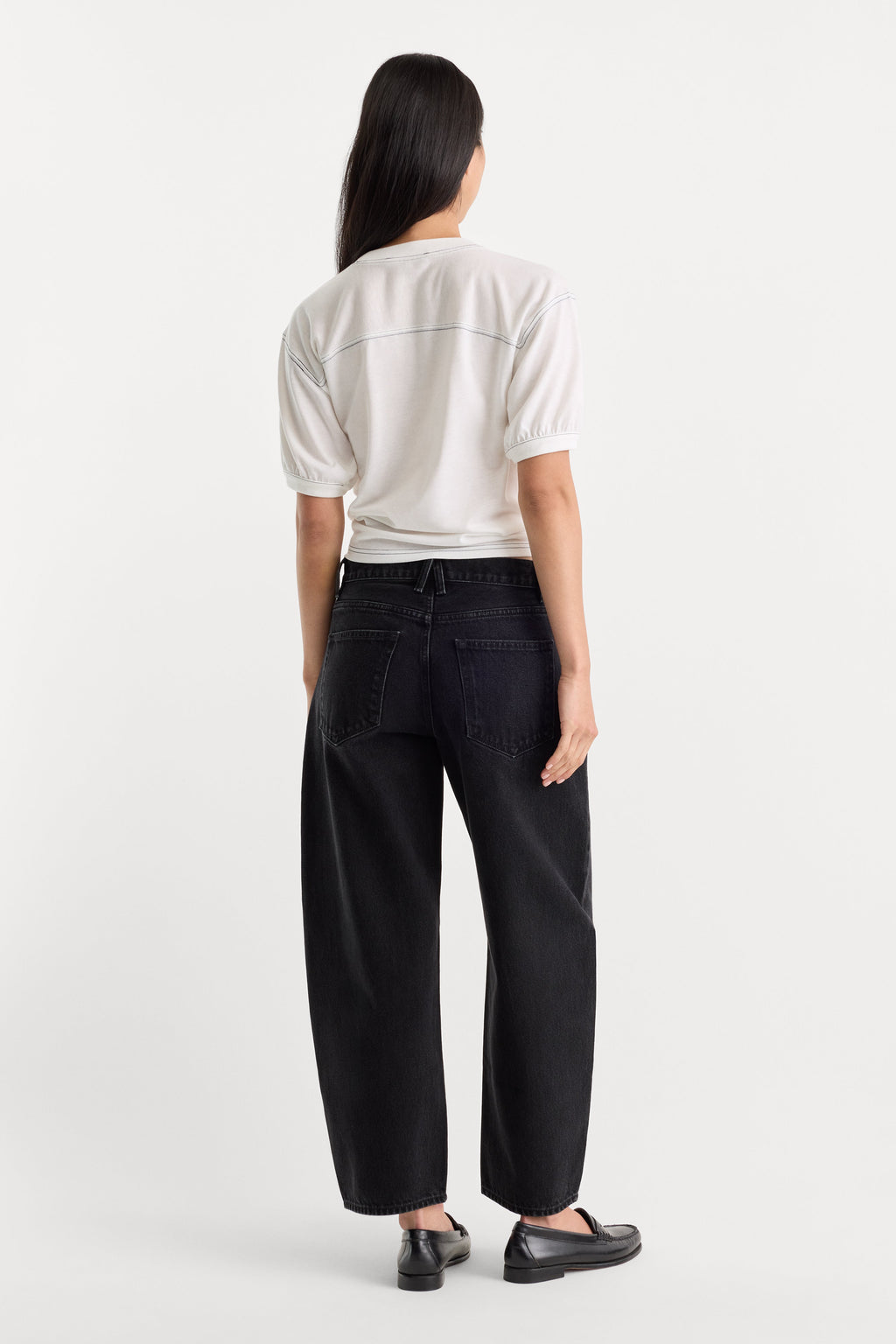 Luxury VINTAGE BARREL ANKLE JEANS FLAT TYRE