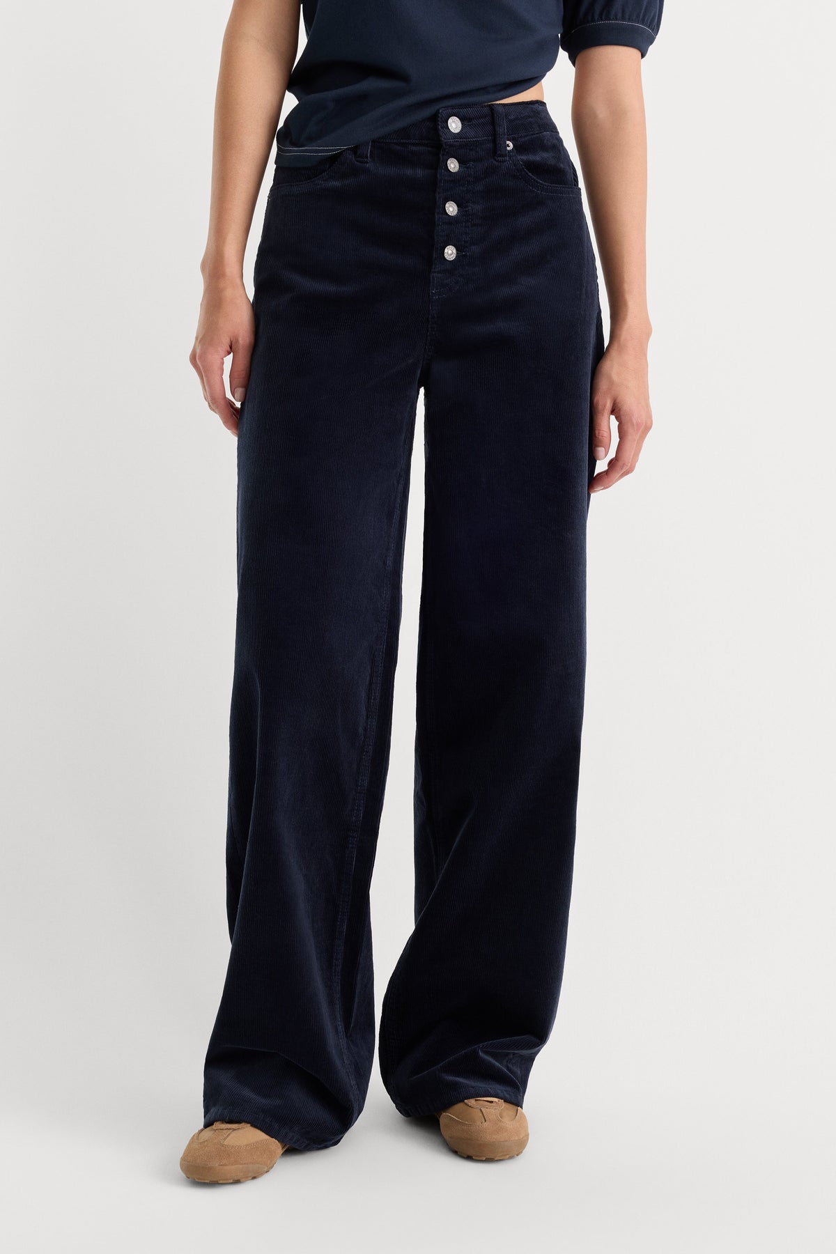 Luxury VINTAGE WIDE CORDUROY PANT NEW NAVY002