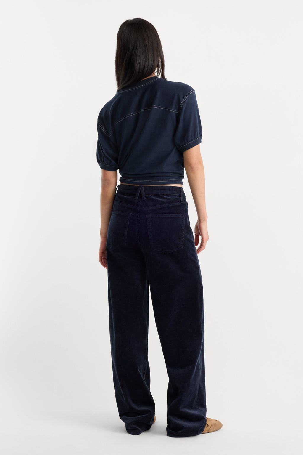 Luxury VINTAGE WIDE CORDUROY PANT NEW NAVY002