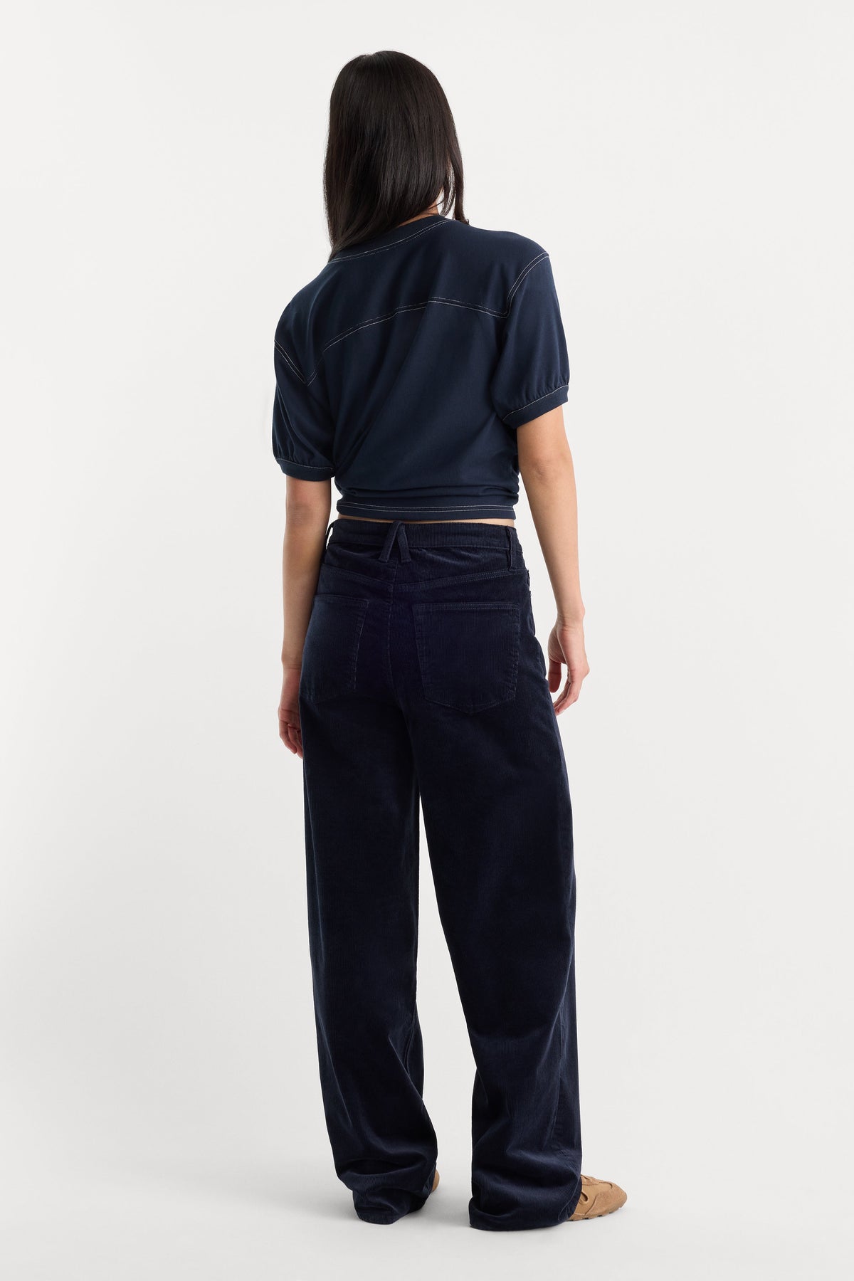 Luxury VINTAGE WIDE CORDUROY PANT NEW NAVY002