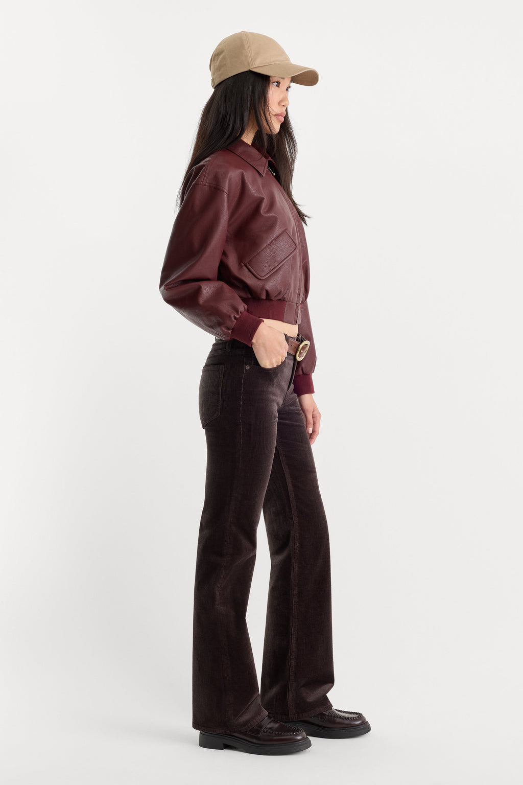 Luxury GOOD LOW RISE BOOTCUT CORDUROY PANT ESPRESSO