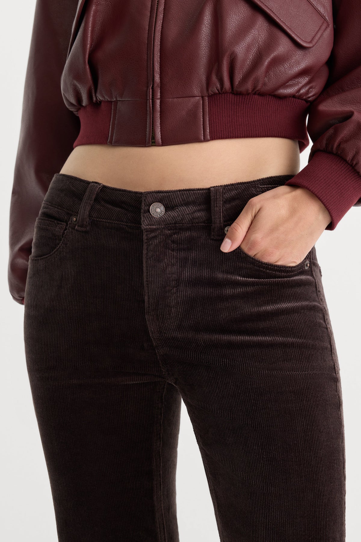 Luxury GOOD LOW RISE BOOTCUT CORDUROY PANT ESPRESSO