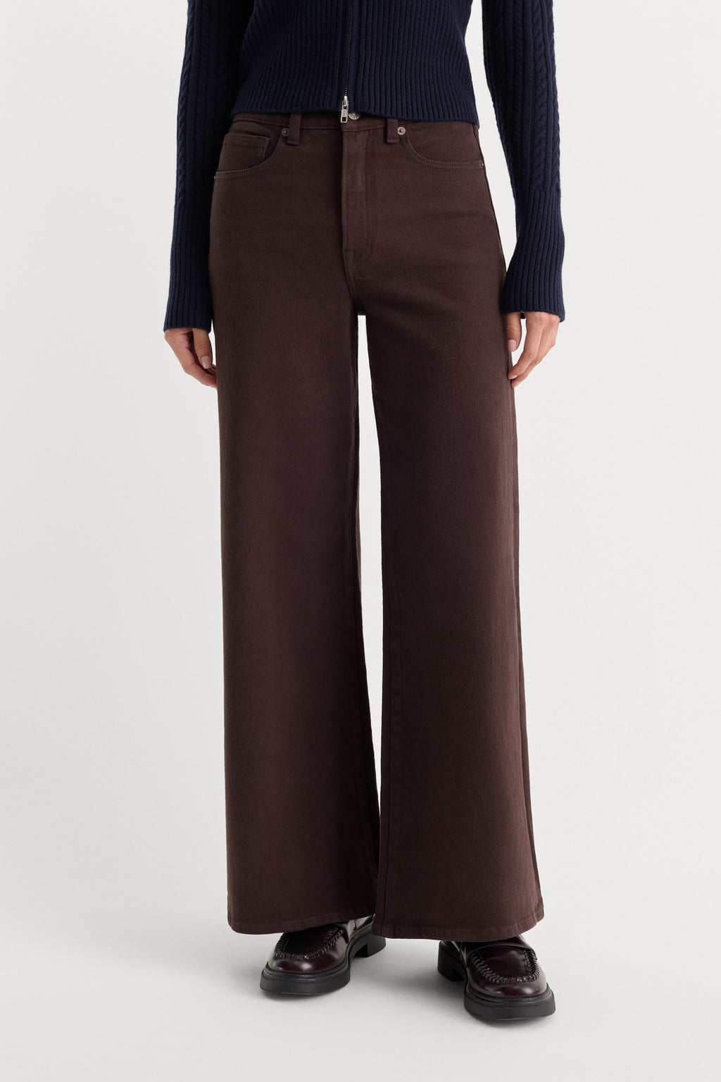 Luxury GOOD WAIST PALAZZO ANKLE JEANS ESPRESSO