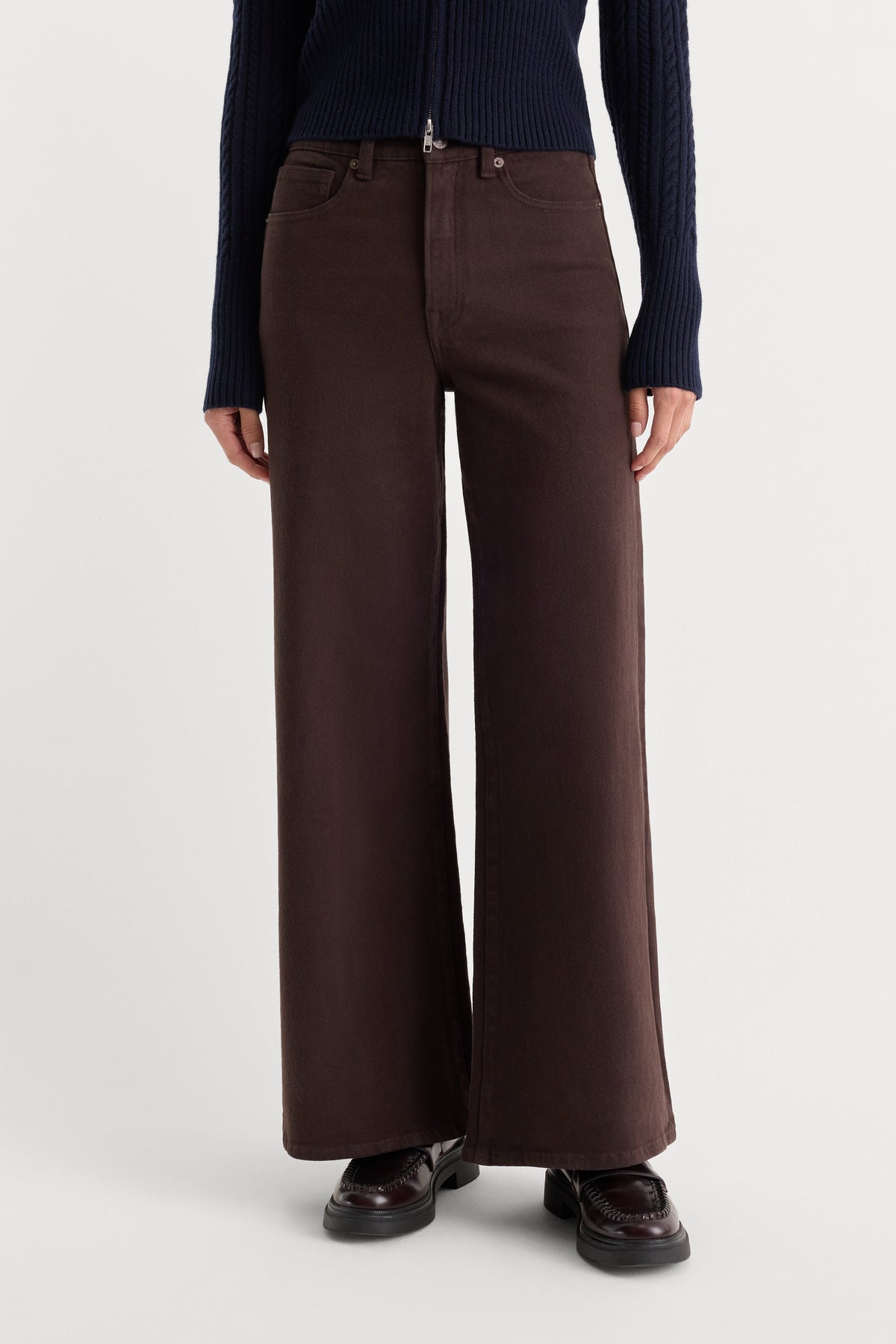 Luxury GOOD WAIST PALAZZO ANKLE JEANS ESPRESSO
