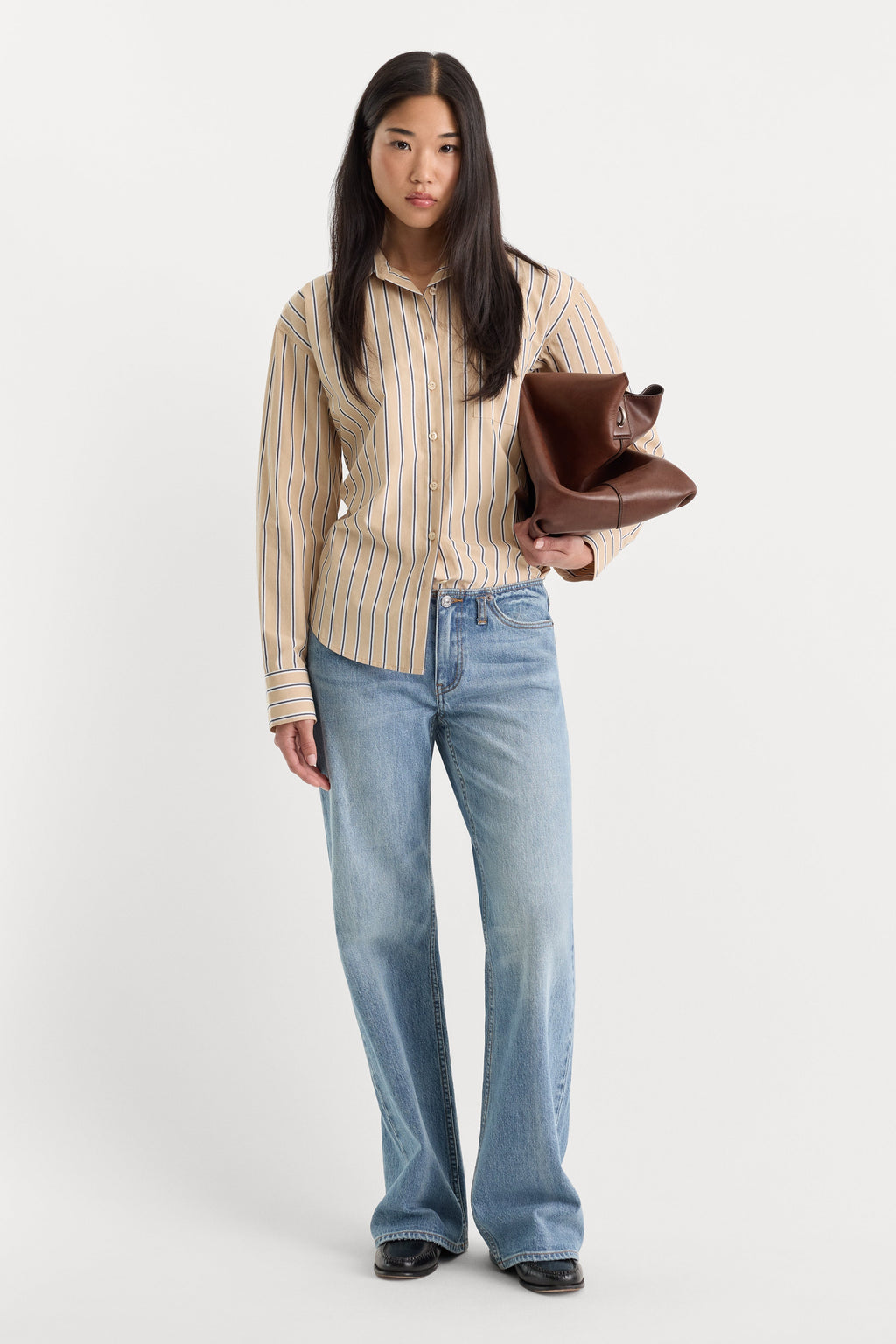 Luxury THE POPLIN EASY SHIRT DUNE MULTI STRIPE