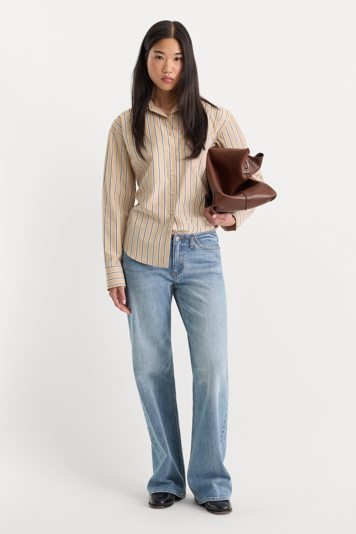 Luxury THE POPLIN EASY SHIRT DUNE MULTI STRIPE