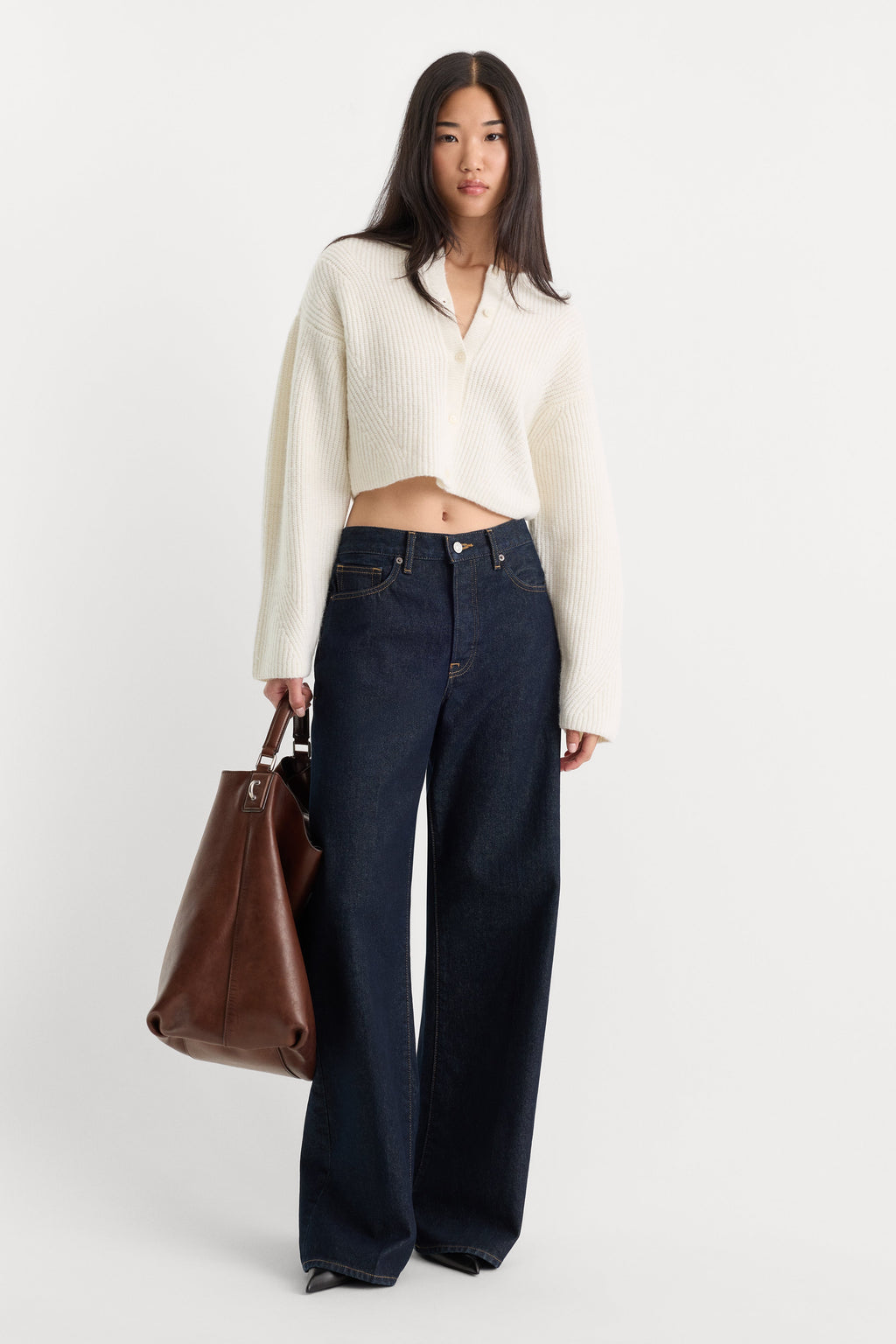 Luxury THE CHUNKY KNIT CARDIGAN CHALK