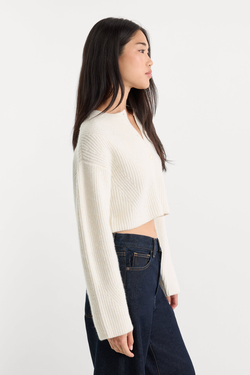 Luxury THE CHUNKY KNIT CARDIGAN CHALK
