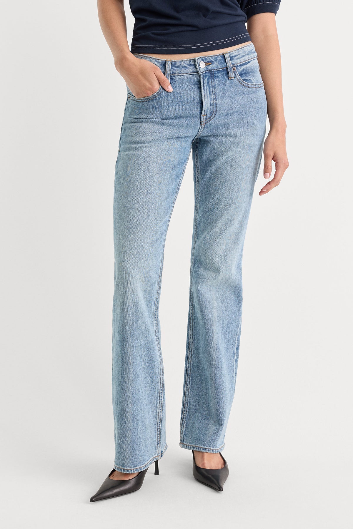 Luxury VINTAGE LOW RISE BOOTCUT JEANS AMBER