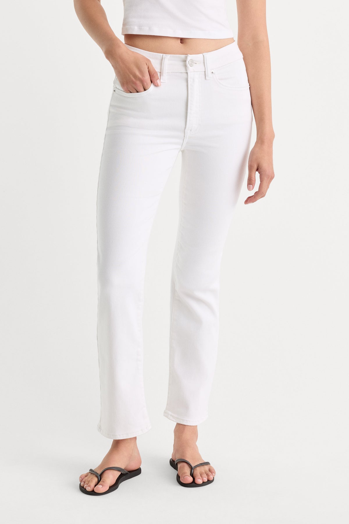 Luxury ALWAYS FITS GOOD LEGS STRAIGHT JEANS WHITE001