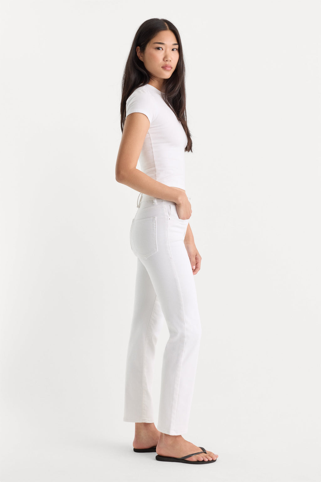 Luxury ALWAYS FITS GOOD LEGS STRAIGHT JEANS WHITE001