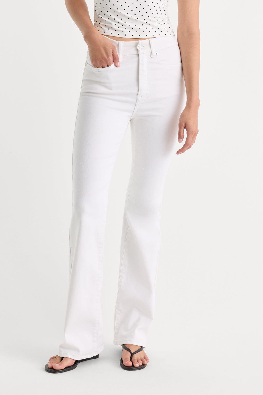 Luxury ALWAYS FITS GOOD CLASSIC BOOTCUT JEANS WHITE