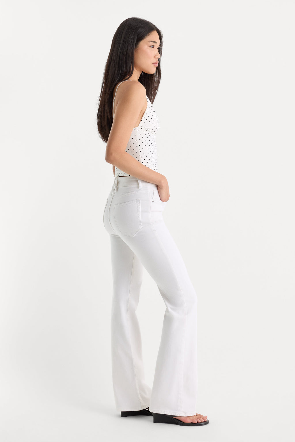 Luxury ALWAYS FITS GOOD CLASSIC BOOTCUT JEANS WHITE