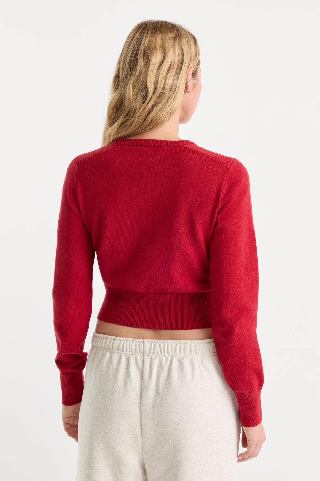 Luxury THE FINE KNIT CARDIGAN CRIMSON ROSE