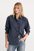 Luxury THE POPLIN EASY SHIRT NAVY STRIPE