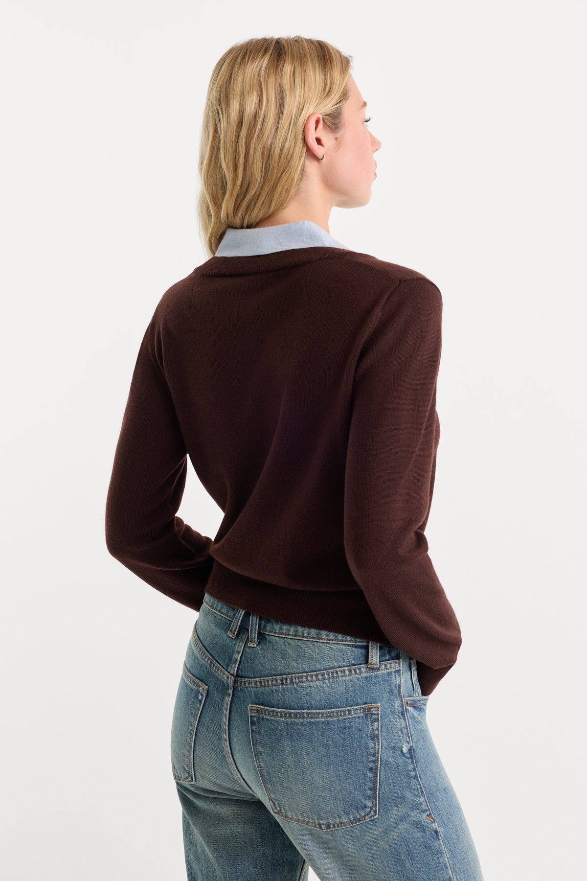 Luxury THE TWO IN ONE SWEATER MOCHA WITH SKY