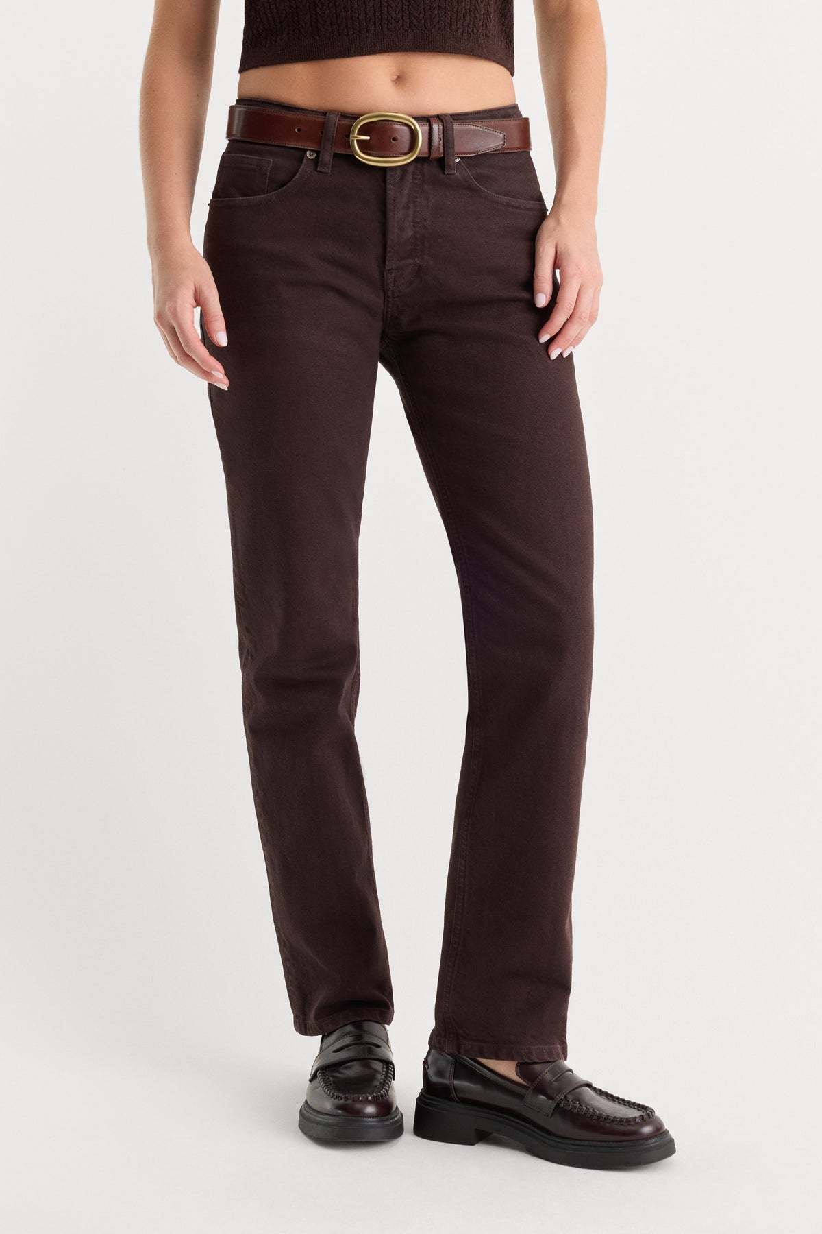 Luxury VINTAGE STRAIGHT JEANS ESPRESSO