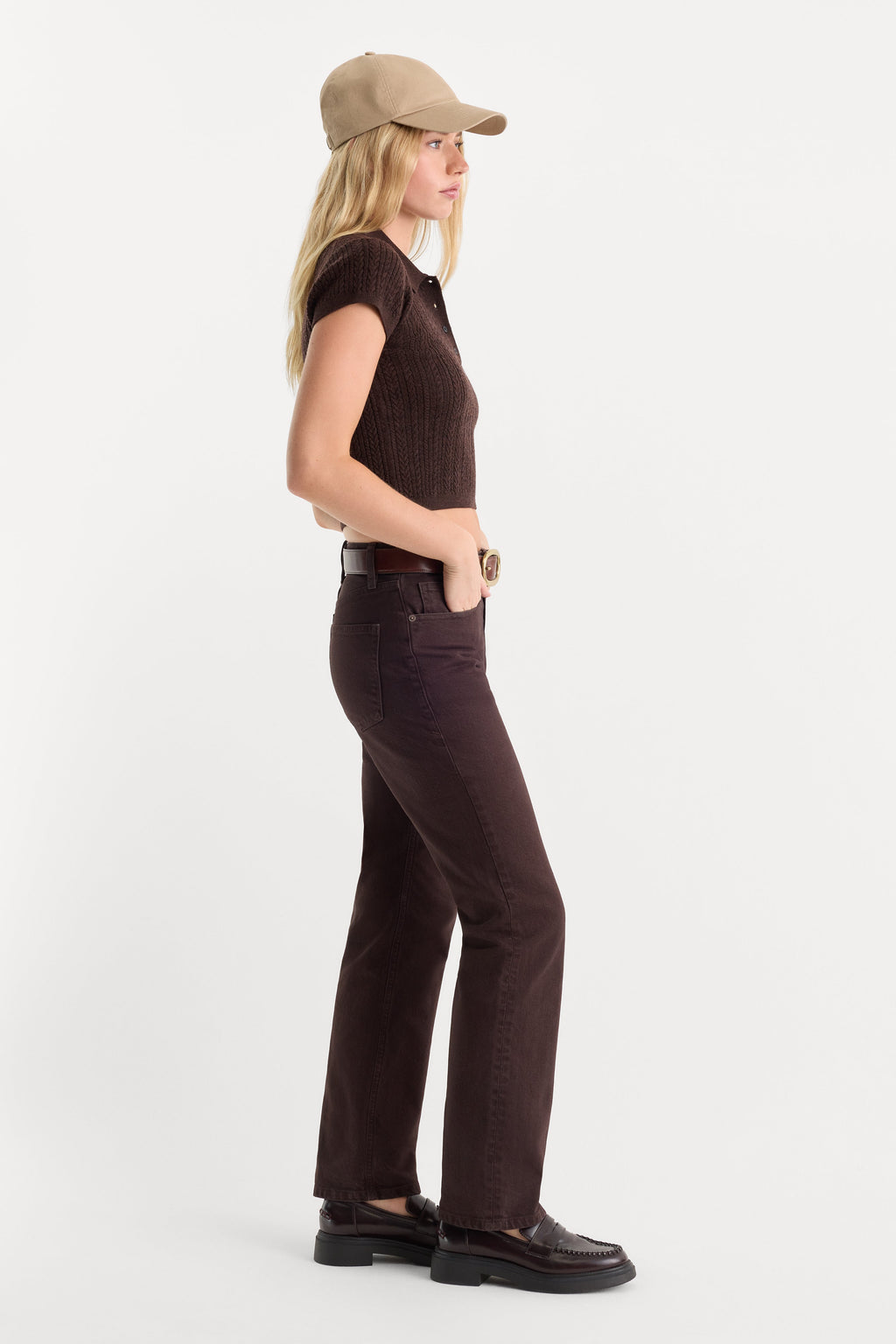 Luxury VINTAGE STRAIGHT JEANS ESPRESSO